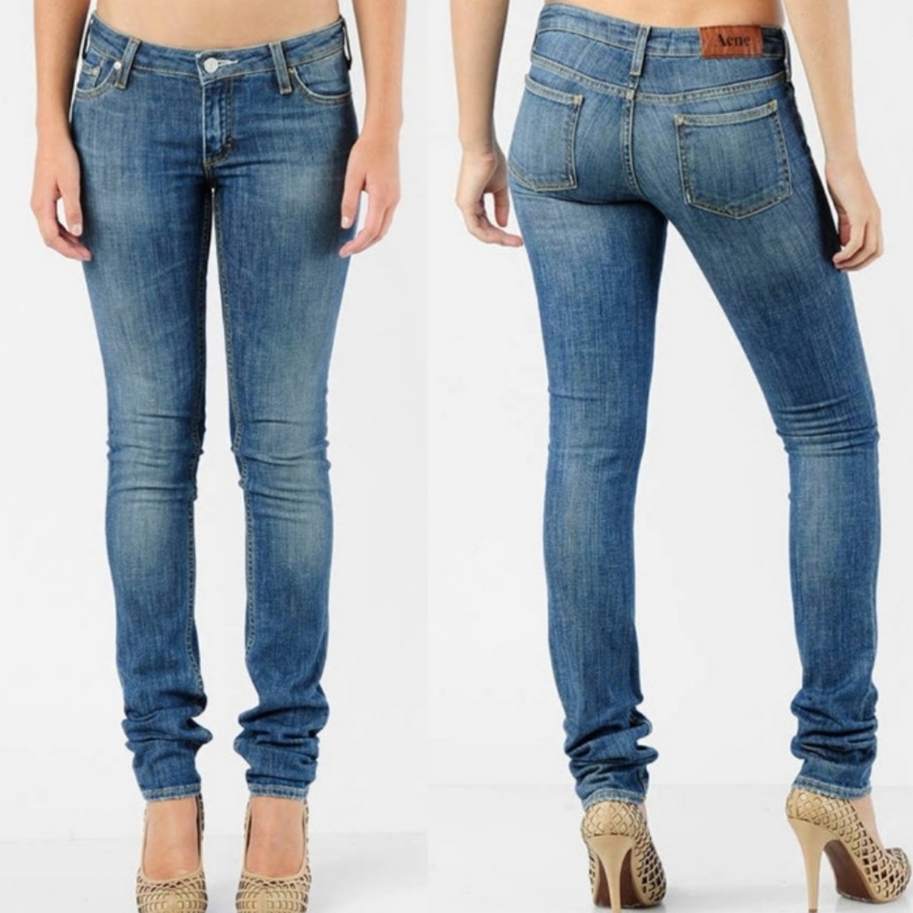 Acne Kex Le Blue Low Rose Skinny Jean A2